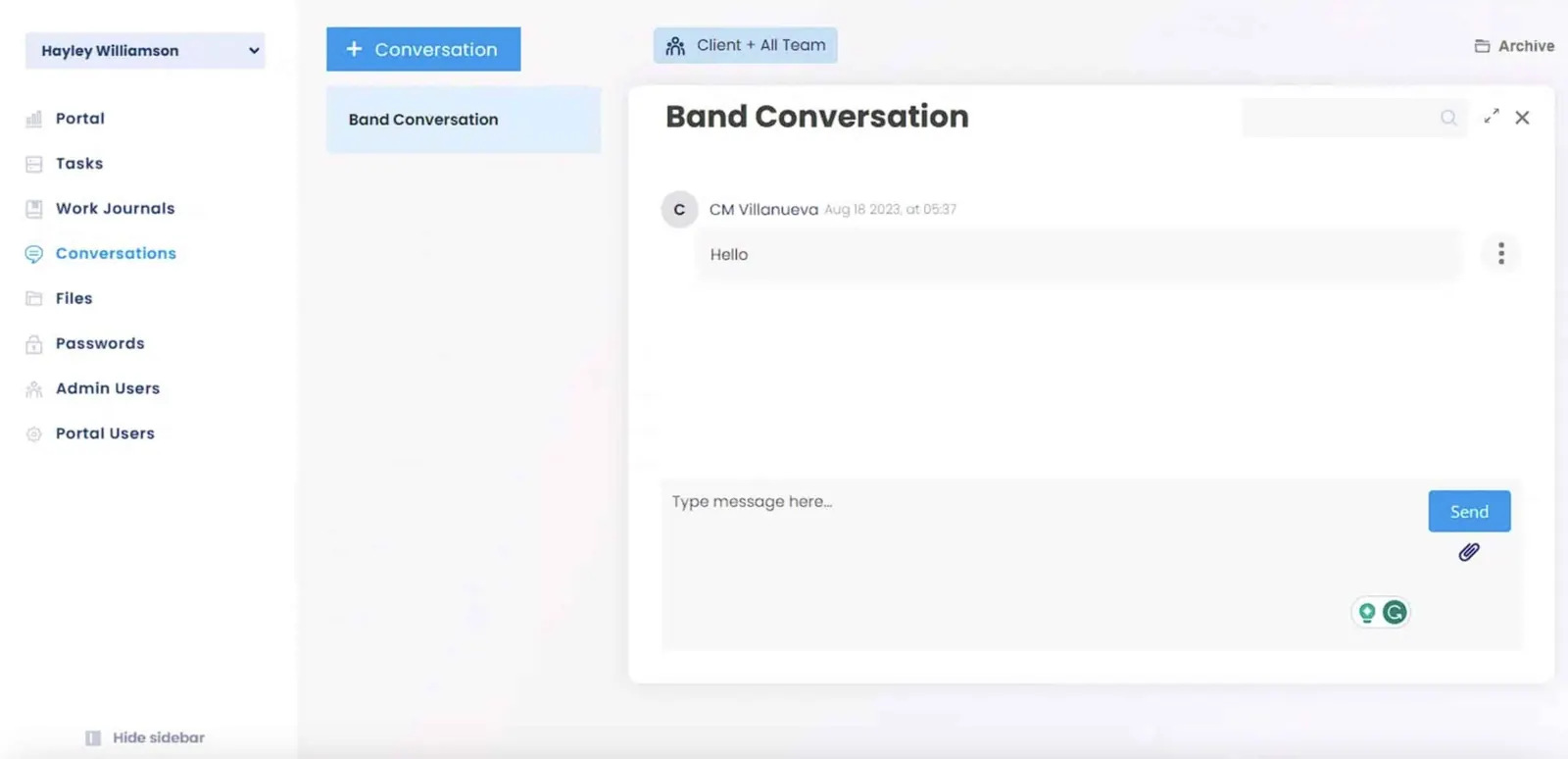 ahsuite conversations