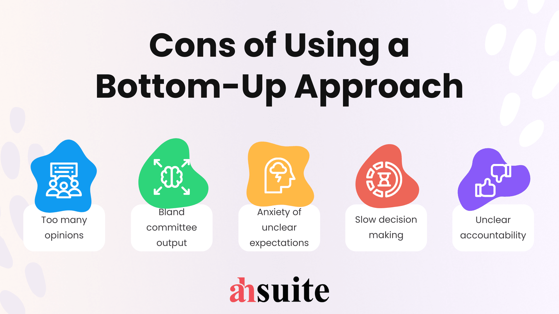 cons of using bottom up approach