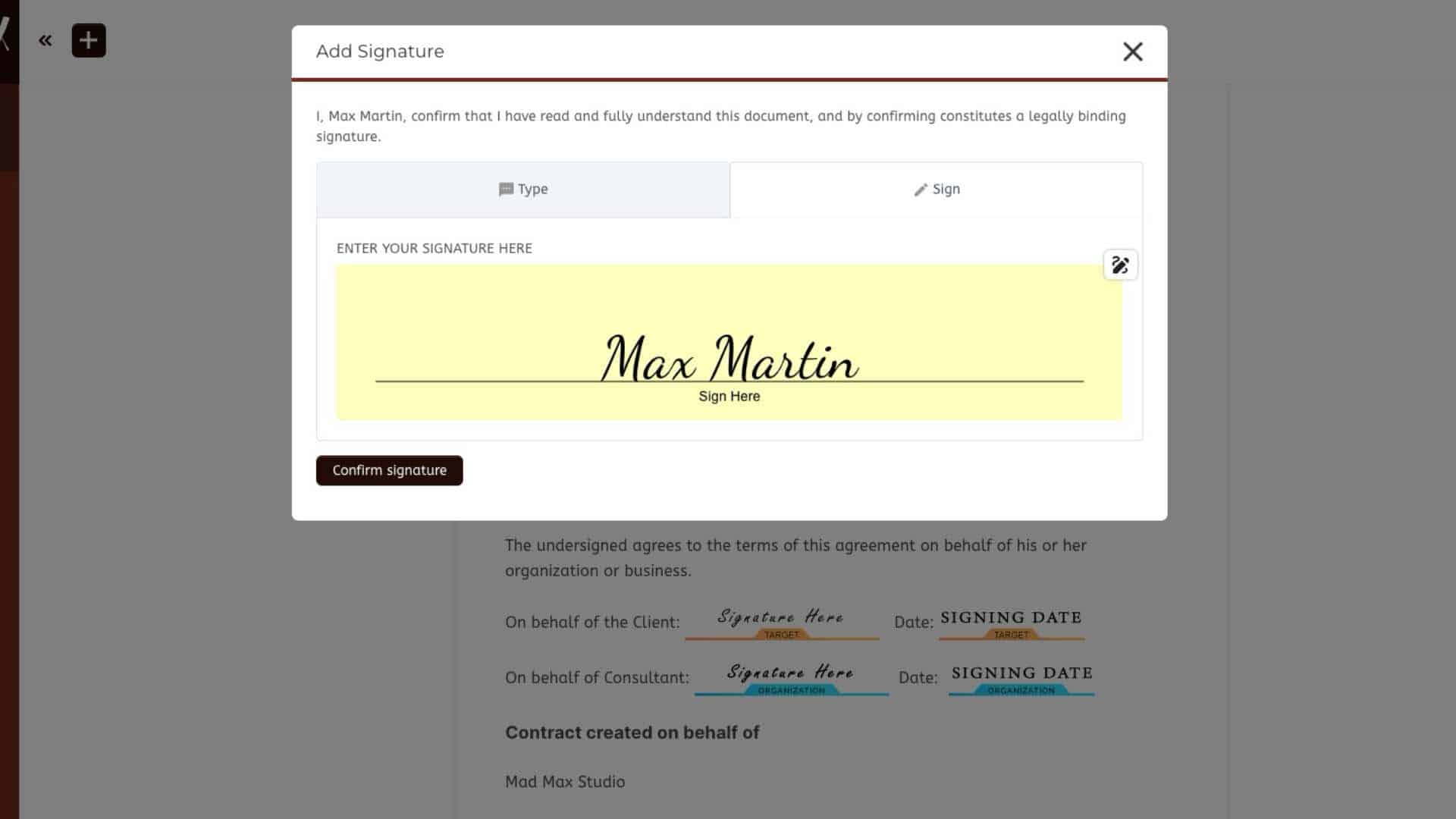 suitedash esignature