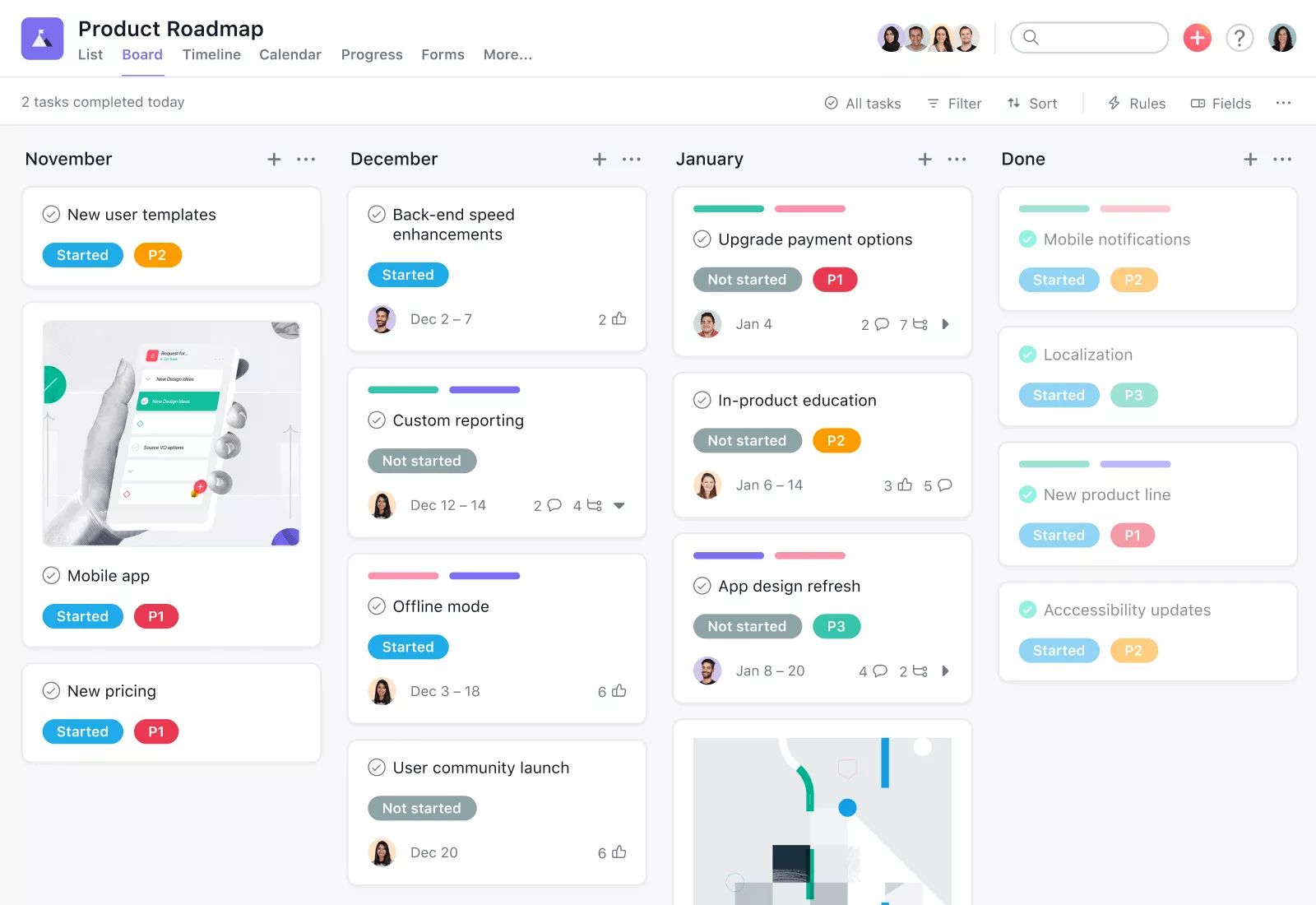 asana kanban board