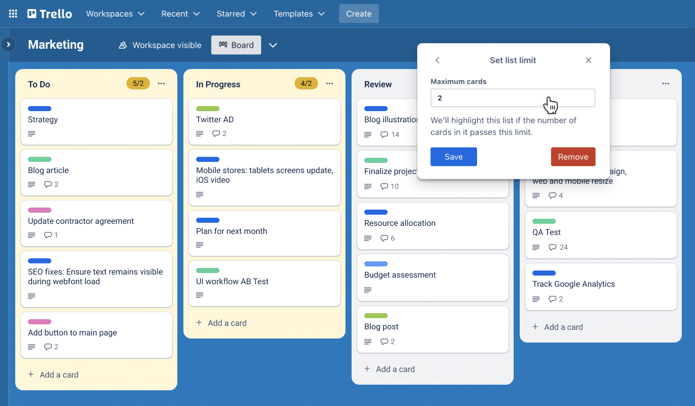 trello kanban board